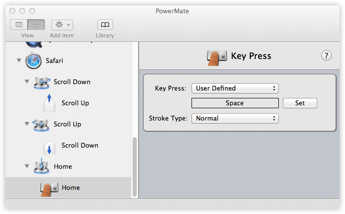 Griffin Technology Powermate USB Multimedia Controller settings with Rundown Creator teleprompter